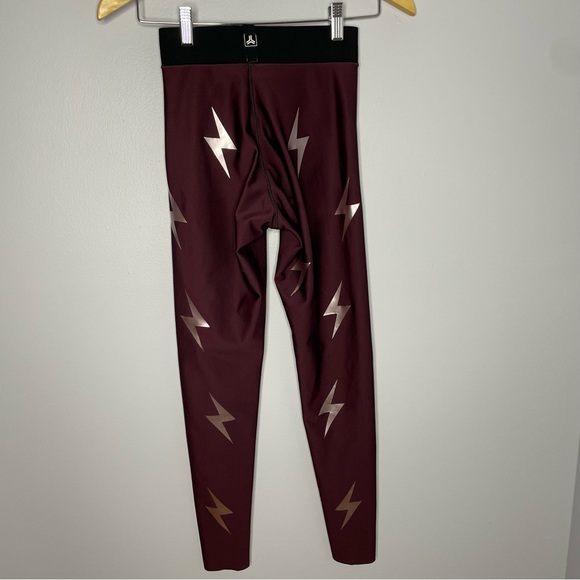 Ultracor High Lux Bolt Leggings Burgundy - Picture 3 of 10